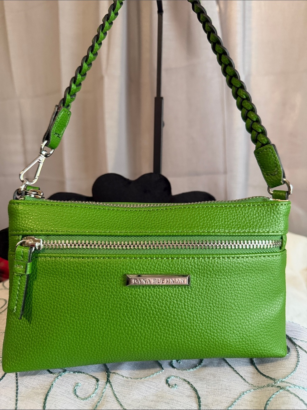 Dana Buchman Green Handbag/Clutch